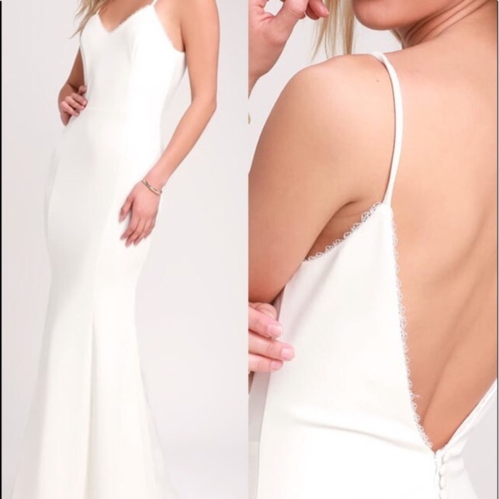 LuLu’s Taliana White Maxi Dress
